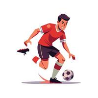Football Player Skillfully Executing StepOver vector