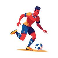 Engaging Football Play with Dribbling Action vector