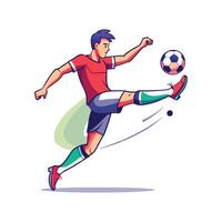 Skillful Cross Execution by Football Player vector