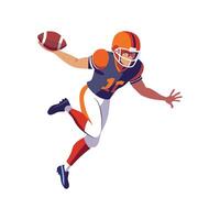 Football Player Heading the Ball in Action vector