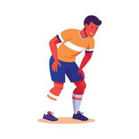 Dynamic Reaction to Fall by Football Player vector