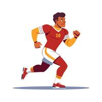 Dynamic Jogging Action by Football Player vector