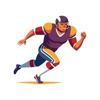 Football Player Swiftly Blocking Cross Pass vector