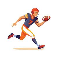 Football Player No Look Pass for Quick Play vector