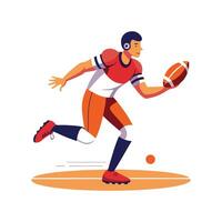 Football Player Skillful One Touch Pass Move vector