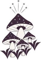Illustration of Celestial Mushroom Isolated on White Background vector