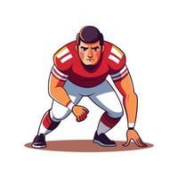 Athlete Engaging in Pass Reception Preparation vector
