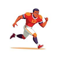 Football Player Getting Ready to Receive Long Pass vector