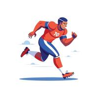 Player Running with Ball at Full Speed vector