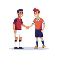 Player Demonstrating Respect with Handshake vector