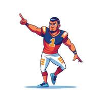 Player Using Hand Signal for Pass Request vector
