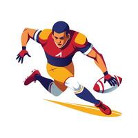 Football Player Executing Last Ditch Tackle vector