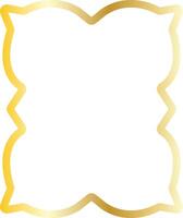 Golden Arabic Islamic Frame with Simple Design vector