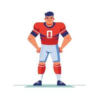 Football Player Concentrating Before the Game vector