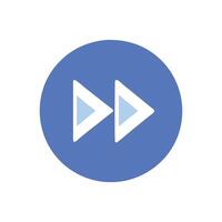 Fast Forward Button Flat Icon Design vector