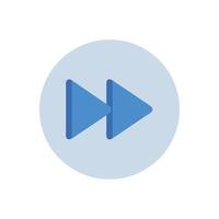 Fast Forward Icon in Flat Design vector