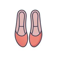 Stylish Ballet Flats Flat Icon Illustration vector