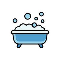 Charming Bubble Bath Icon for SelfCare vector