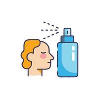 Hydrating Facial Mist Flat Icon vector