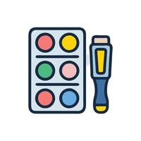 Quality Highlighter Palette Flat Icon Design vector