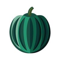 Illustration of Acorn Squash with Ridges vector
