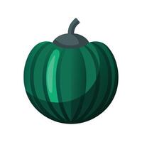 Flat Icon of Acorn Squash with Ridges vector