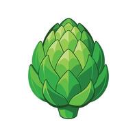 Elegant Artichoke with Pointed Leaves Illustration vector