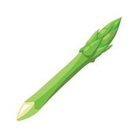 Elegant Asparagus Spear with Tapered Tip vector