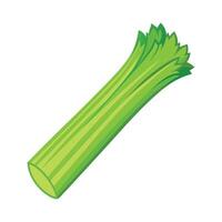 Flat Icon of Celery Stick with Curved Ribs vector