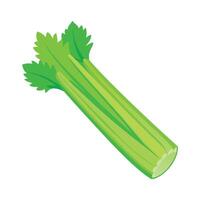 Flat Icon of Celery Stick with Crisp Edges vector