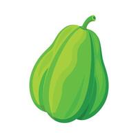 Elegant Chayote Squash with Lumpy Surface vector