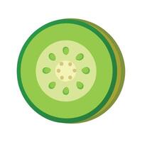 Cucumber Slice with Visible Seeds for Art vector