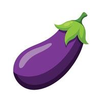 Unique MediumSized Eggplant with Glossy Skin vector