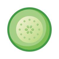 Artistic Zucchini Slice with Soft Edges vector