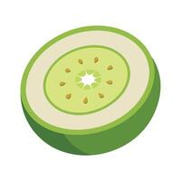 Single Zucchini Slice with Soft Edges vector