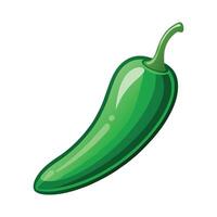 Smooth Surface Jalapeno Pepper Design vector