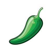 Elegant Jalapeno Pepper with Smooth Surface vector