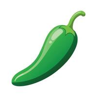 Artistic Jalapeno Pepper with Smooth Surface vector