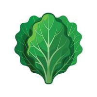 Artistic Kale Leaf with Curled Edges vector