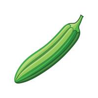 Stylish Okra Pod with Pointed Ends vector