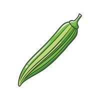 Stylish Okra Pods with Pointed Tips vector