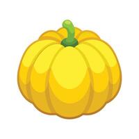 Single Pattypan Squash with Scalloped Edges vector