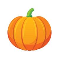 Single Pumpkin with Ridges and Stem vector