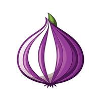 Stylish Shallot with Thin Skin Layers vector