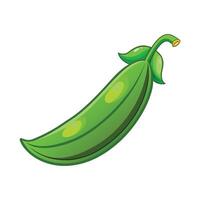 Artistic Snap Pea with a Slight Curve vector