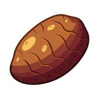 Elegant Taro Root with Rough Brown Skin vector