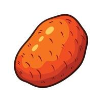 Stylish Yam with Rough Texture vector