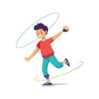 Boy Performing YoYo Tricks with Joy vector