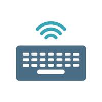 Dynamic Wireless Keyboard Illustration vector