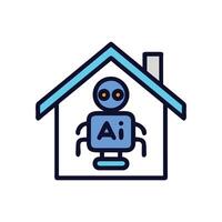 Functional AI Home Robot Graphic vector